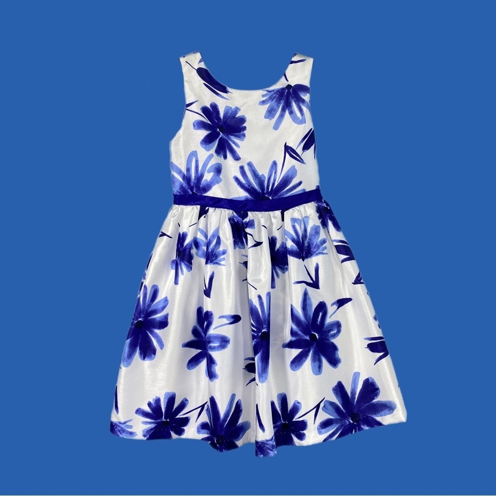 Wonder Nation Girls Watercolor Floral Sleeveless Petticoat Dress